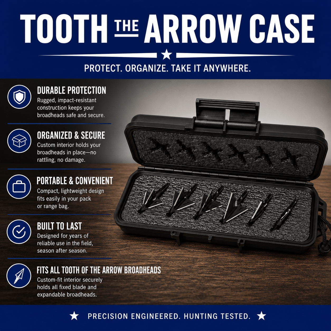 Tooth of the Arrow Broadheads Archery TOTA | Broadhead Case