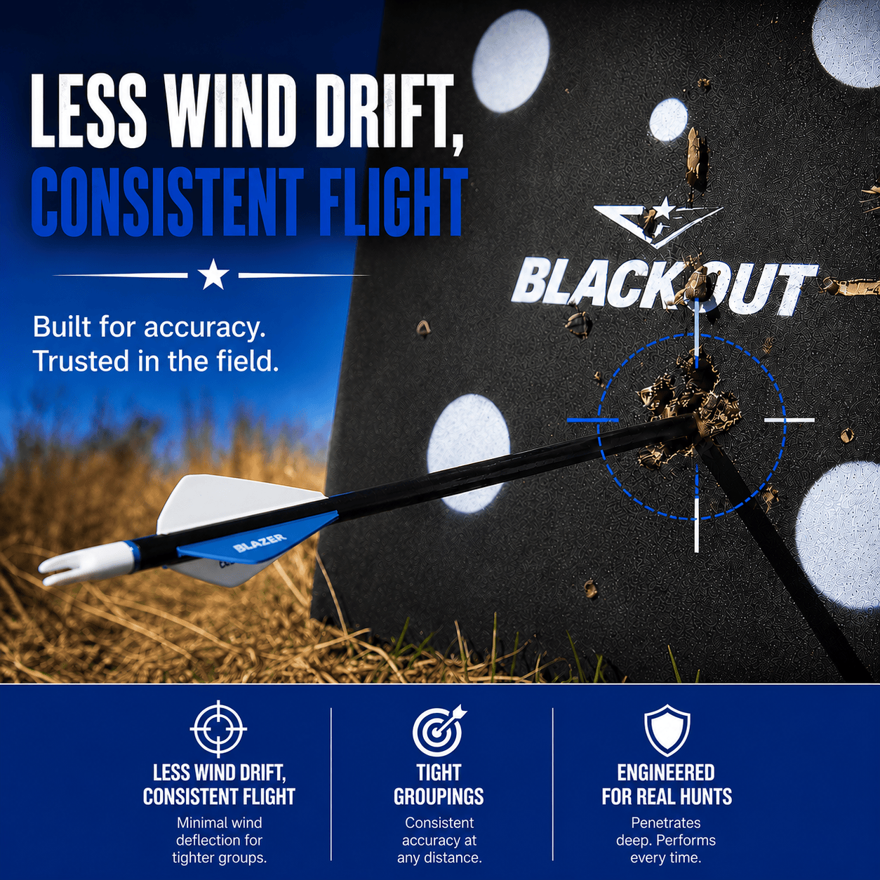 Tooth of the Arrow Broadheads Arrows TOTA | Fletched Hunting Arrows | Non-Woven | .246”  | 6mm