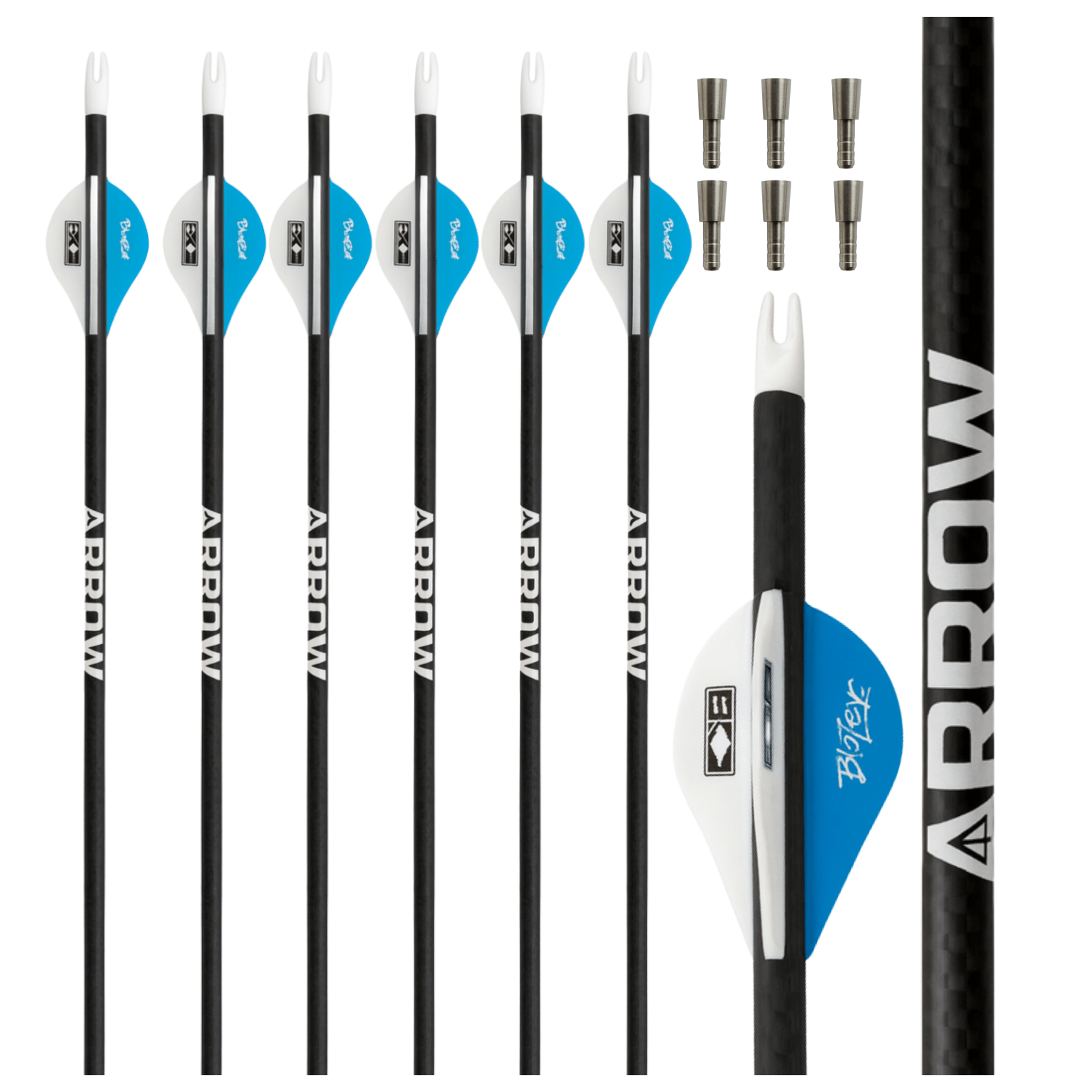 Tooth of the Arrow Broadheads Arrows TOTA | Fletched Hunting Arrows | The Arrow .204”