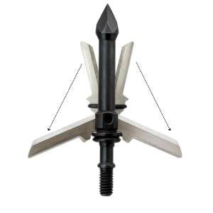 Tooth of the Arrow Broadheads Broadheads & Field Points 2 Blade Expandable Mechanical Broadhead | 2.5 Inch Cutting Diameter |100 Grain |TOTA