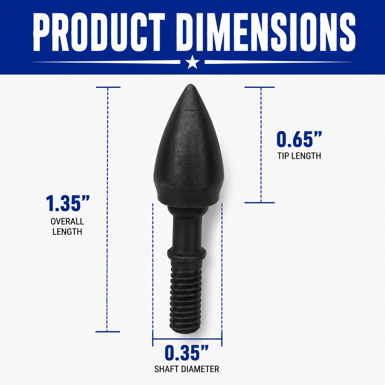 Tooth of the Arrow Broadheads Broadheads & Field Points Tooth of the Arrow |  Field Points | 8-32 Thread