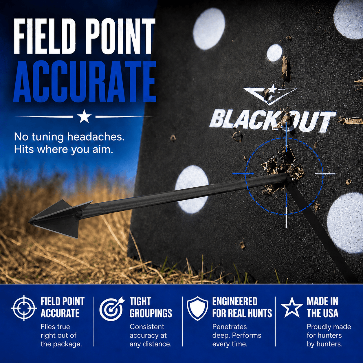 Tooth of the Arrow Broadheads Broadheads & Field Points TOTA | 100 grain broadhead | 1-1/8 inch | fixed 3-blade