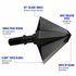 Tooth of the Arrow Broadheads Broadheads & Field Points TOTA | 100 grain broadhead | 1-inch single bevel | fixed blade