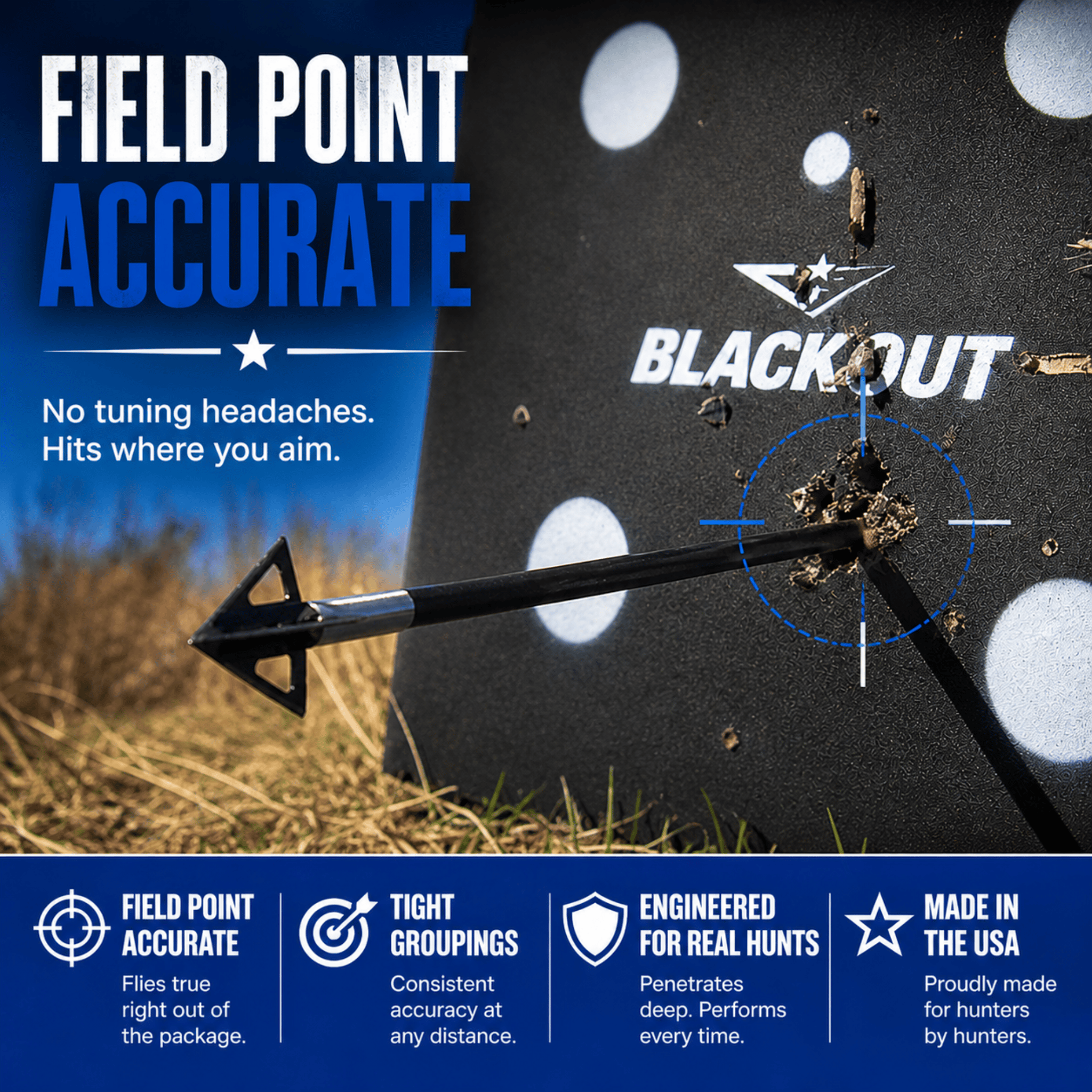 Tooth of the Arrow Broadheads Broadheads & Field Points TOTA | 100 grain broadhead | 1-inch vented | fixed blade