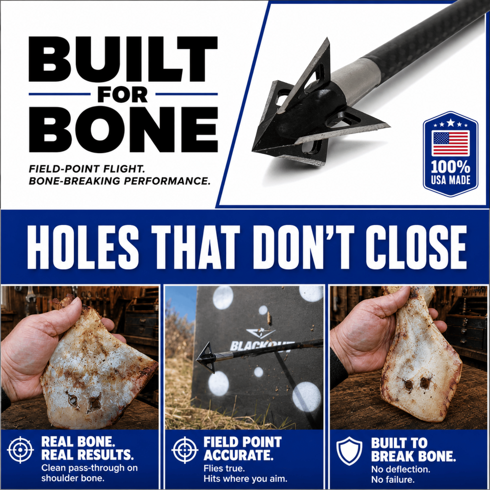 Tooth of the Arrow Broadheads Broadheads & Field Points TOTA | 100 grain broadhead | 1-inch vented | fixed blade