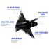 Tooth of the Arrow Broadheads Broadheads & Field Points TOTA | 100 Grain Broadhead |Small Game and Turkey | Fixed Blade