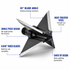 Tooth of the Arrow Broadheads Broadheads & Field Points TOTA | 100 grain XL broadhead | 1-3/16-inch solid | fixed blade