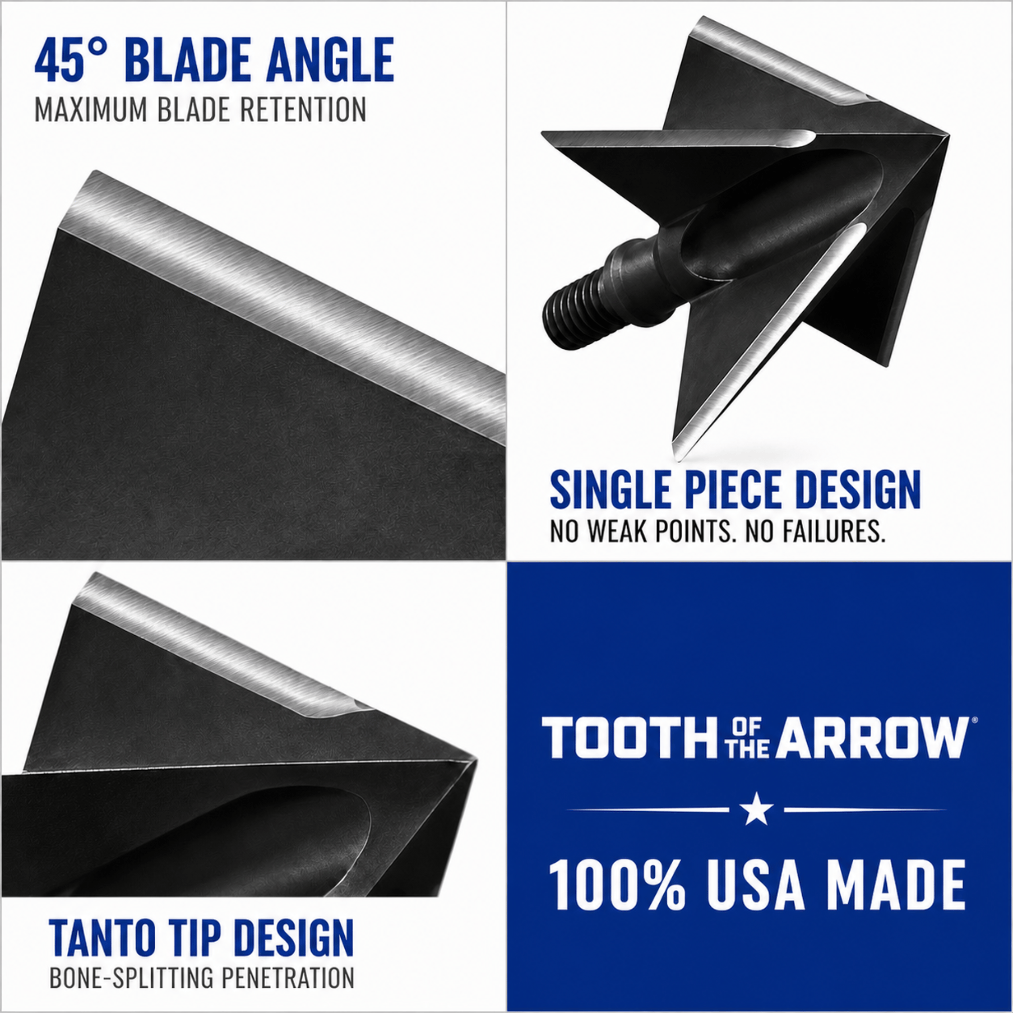 Tooth of the Arrow Broadheads Broadheads & Field Points TOTA | 100 grain XL broadhead | 1-3/16-inch solid | fixed blade