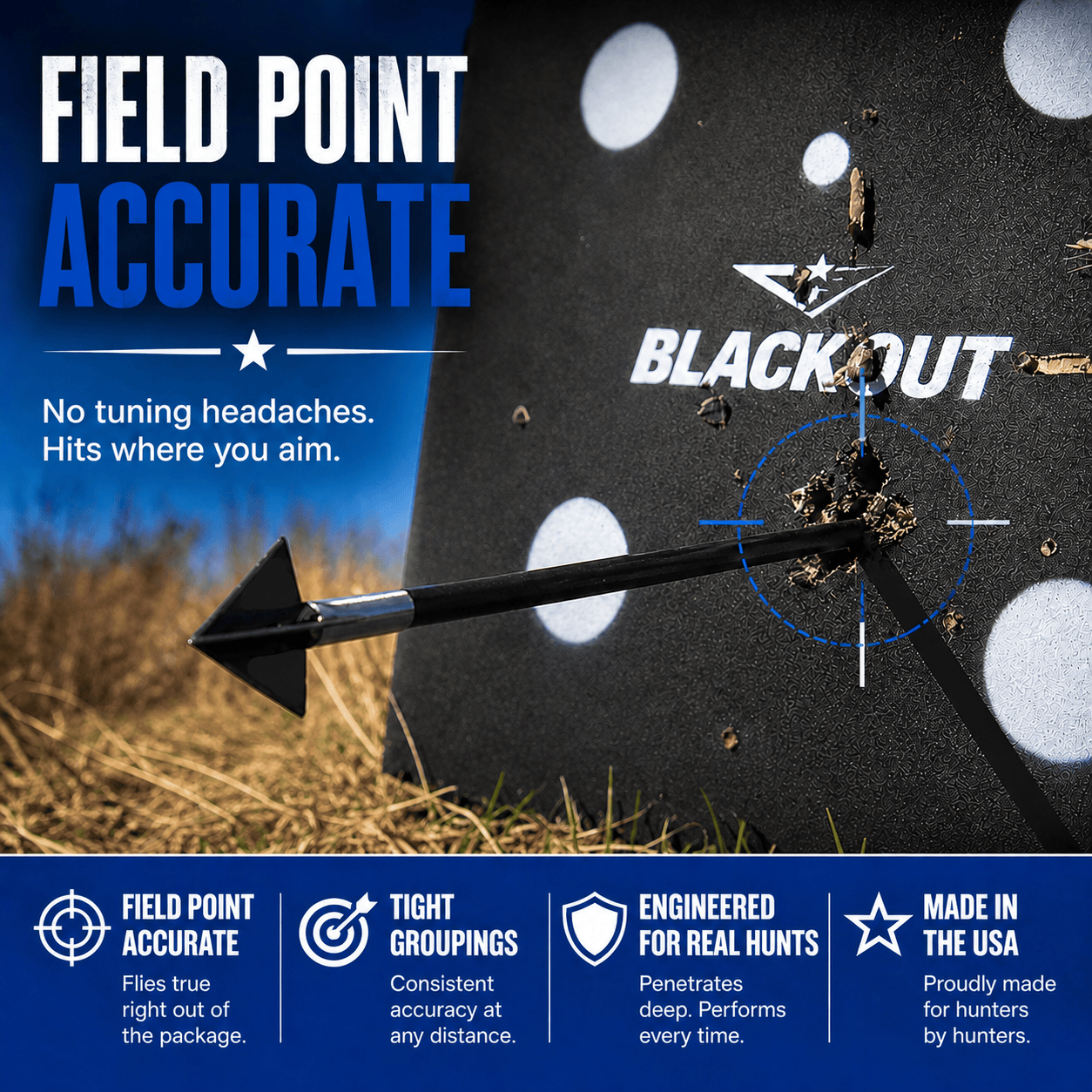 Tooth of the Arrow Broadheads Broadheads & Field Points TOTA | 100 grain XL broadhead | 1-3/16-inch solid | fixed blade