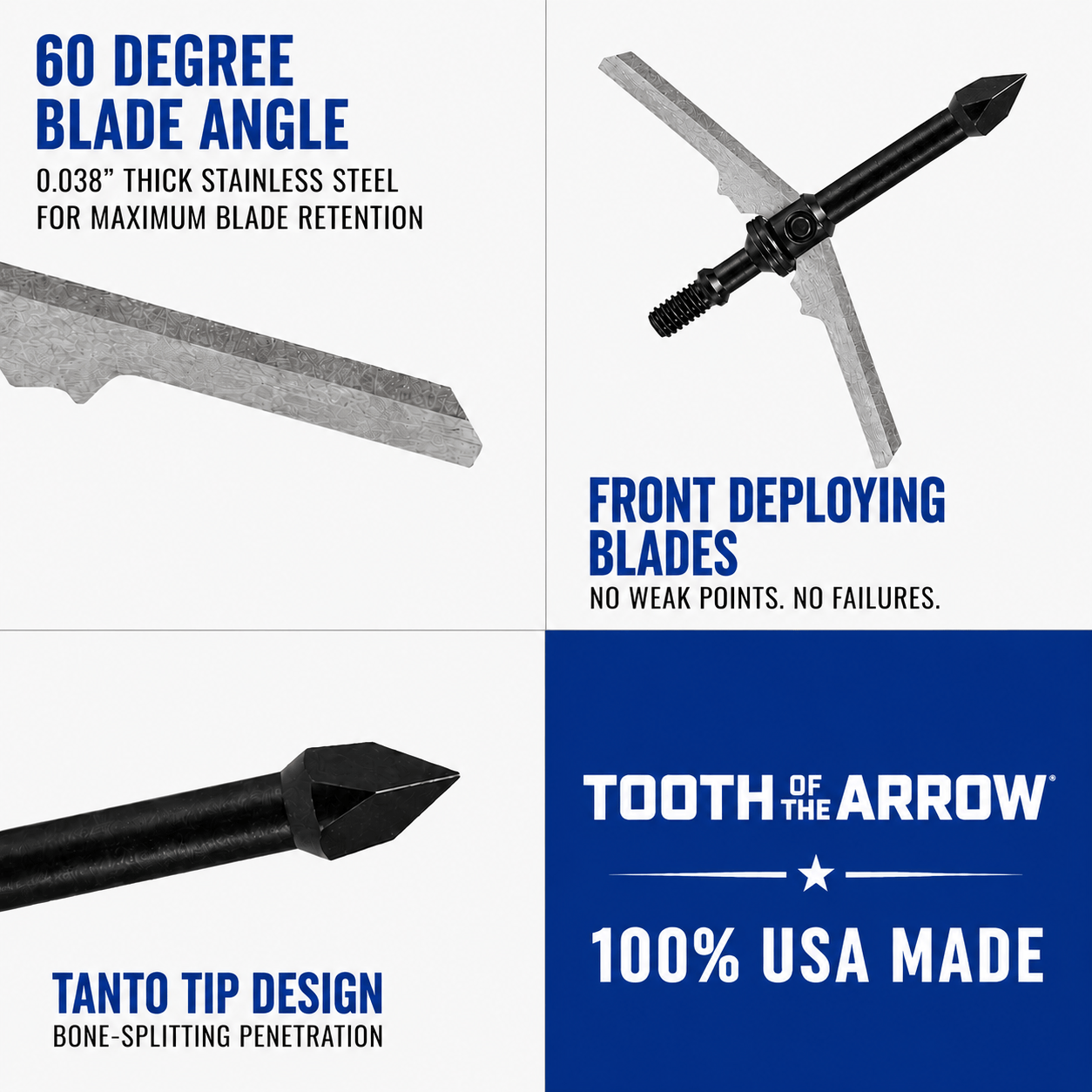 Tooth of the Arrow Broadheads Broadheads & Field Points TOTA | 2-Blade Expandable Broadhead | 2.25” Cut | 100 Grain