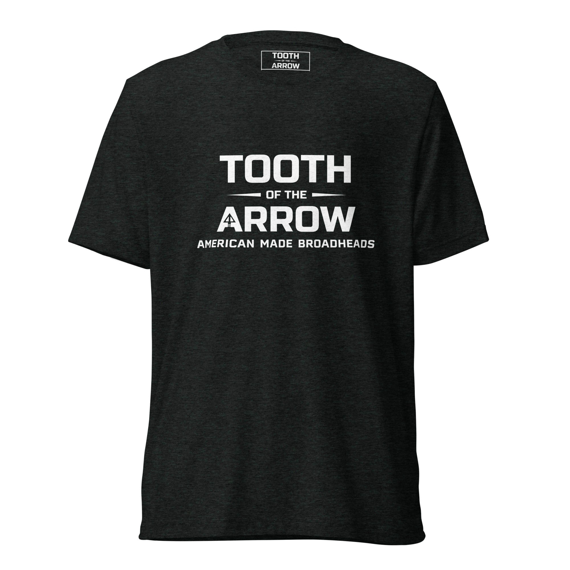 Tooth of the Arrow Broadheads Charcoal-Black Triblend / XS Logo Jersey Tee