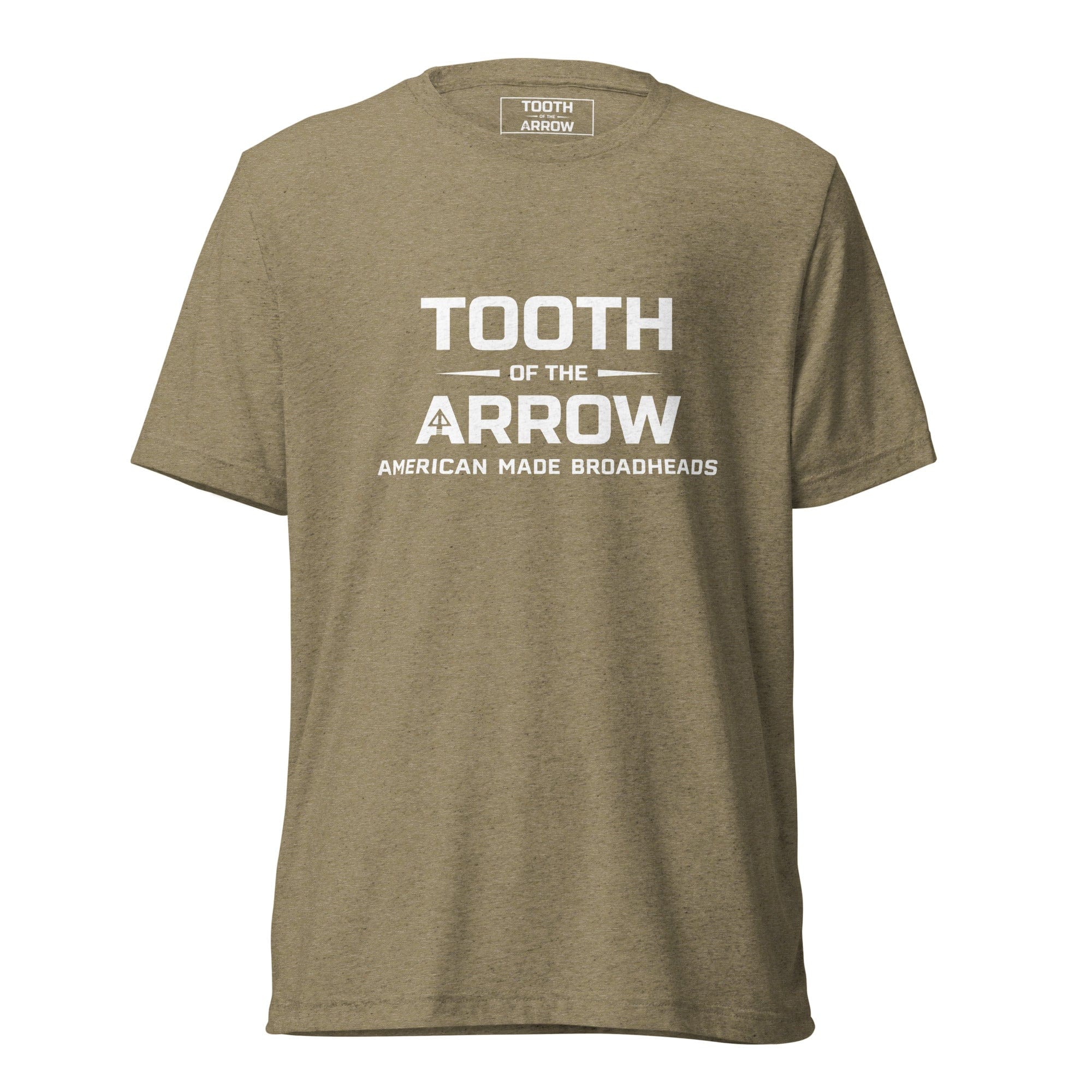 Tooth of the Arrow Broadheads Olive Triblend / XS Logo Jersey Tee